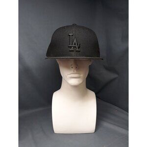 New Era 59-Fifty Men's Fitted Los Angeles Dodgers  Hat Black Size 8 NEW!
